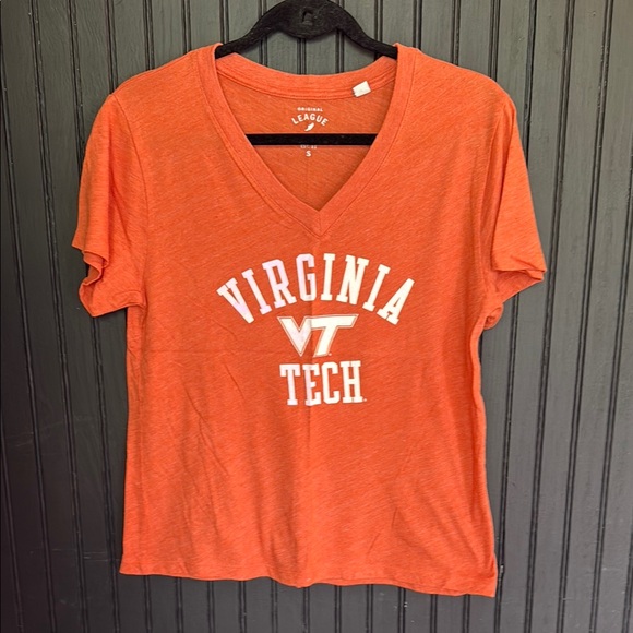 League Collegiate Outfitters Tops - Virginia Tech Orange Fitted Short Sleeve Tee